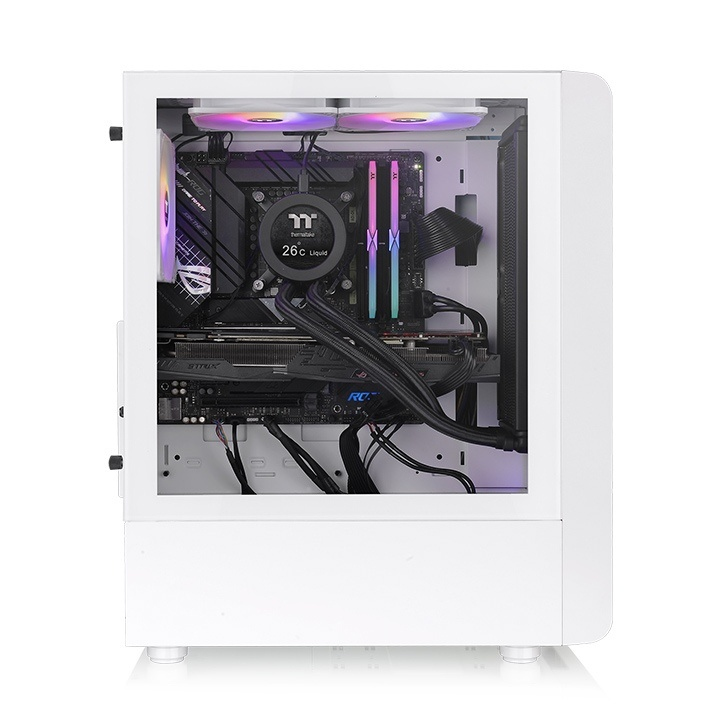 CAJA ORDENADOR GAMING THERMALTAKE S200 TG ARGB BLANCO ATX 2 X USB 3.0 3 X 120MM
