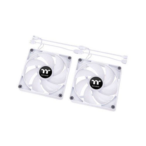 VENTILADOR 140X140 THERMALTAKE CT140 WHITE PACK 2UDS / 1500RPM / PWM / ARGB
