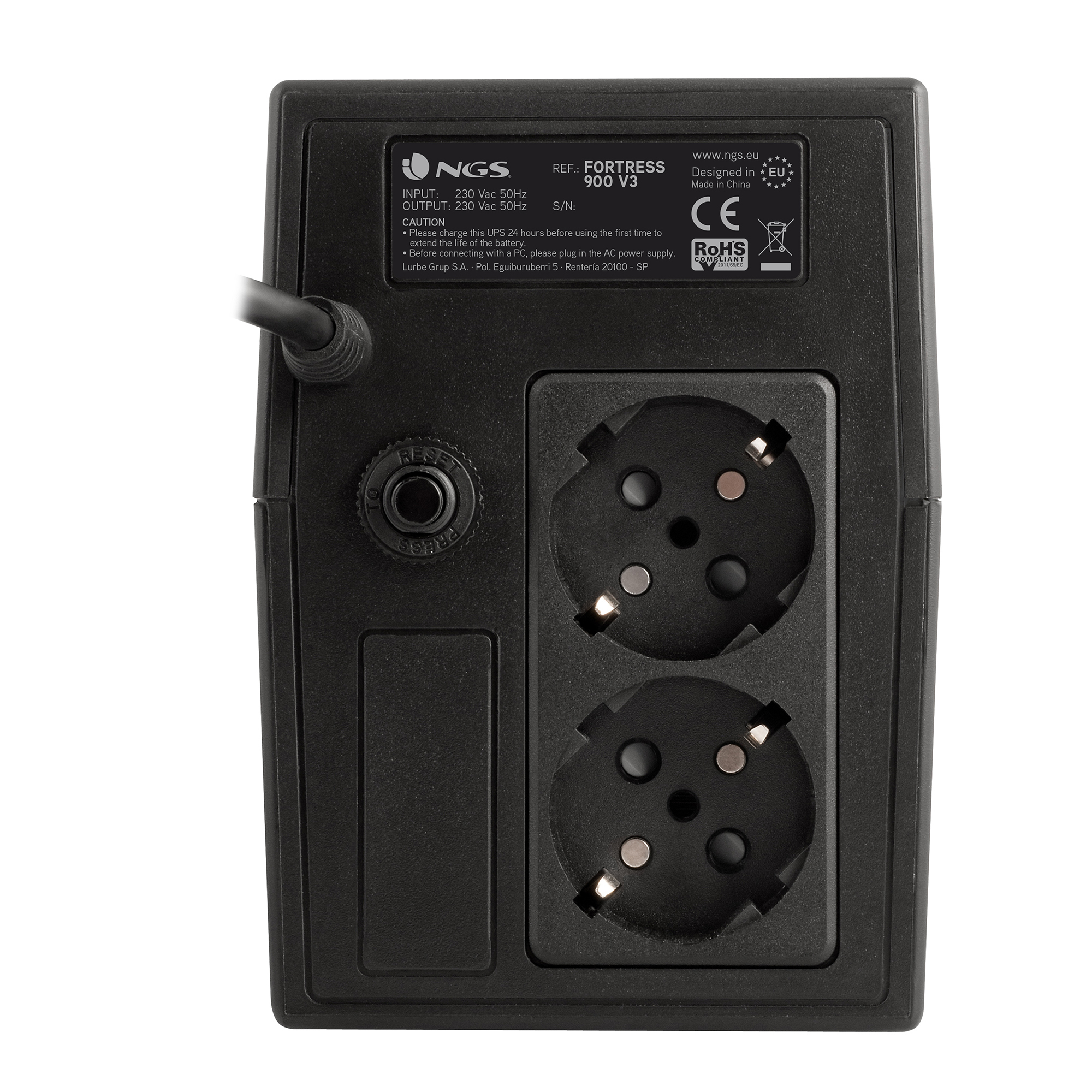 SAI/UPS 600VA NGS FORTRESS900V3 OFFLINE 2XSCHUKO 600VA / 360W