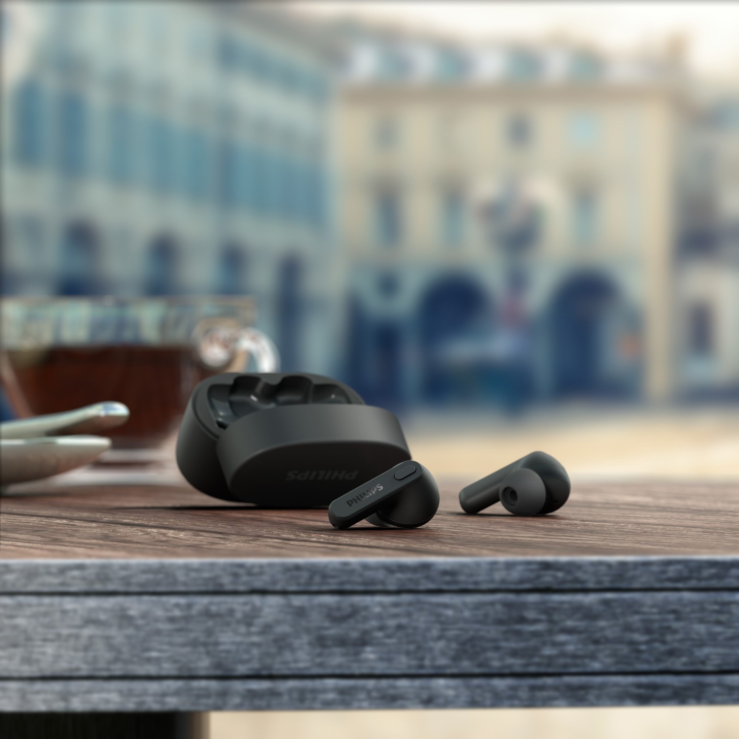 AURICULARES BLUETOOTH PHILIPS TAT2206BK/00 BLACK IPX4 ESTUCHE DE CARGA