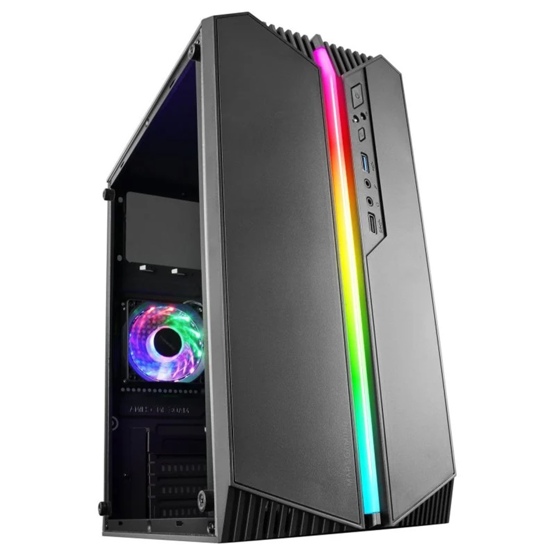 CAJA ORDENADOR MARS GAMING MC-S1 NEGRO MICRO ATX 1 X USB 3.0 1 X USB 2.0 1 X 80MM ARGB