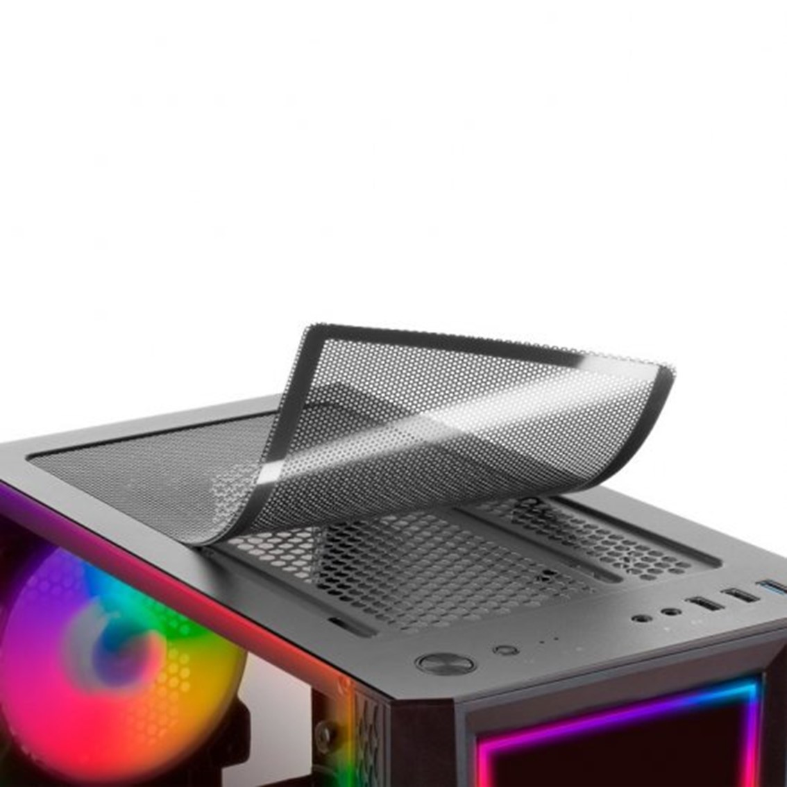 CAJA ORDENADOR MARS GAMING MCART NEGRO ATX 1 X USB 3.0 2 X USB 2.0 1 X 120MM FRGB