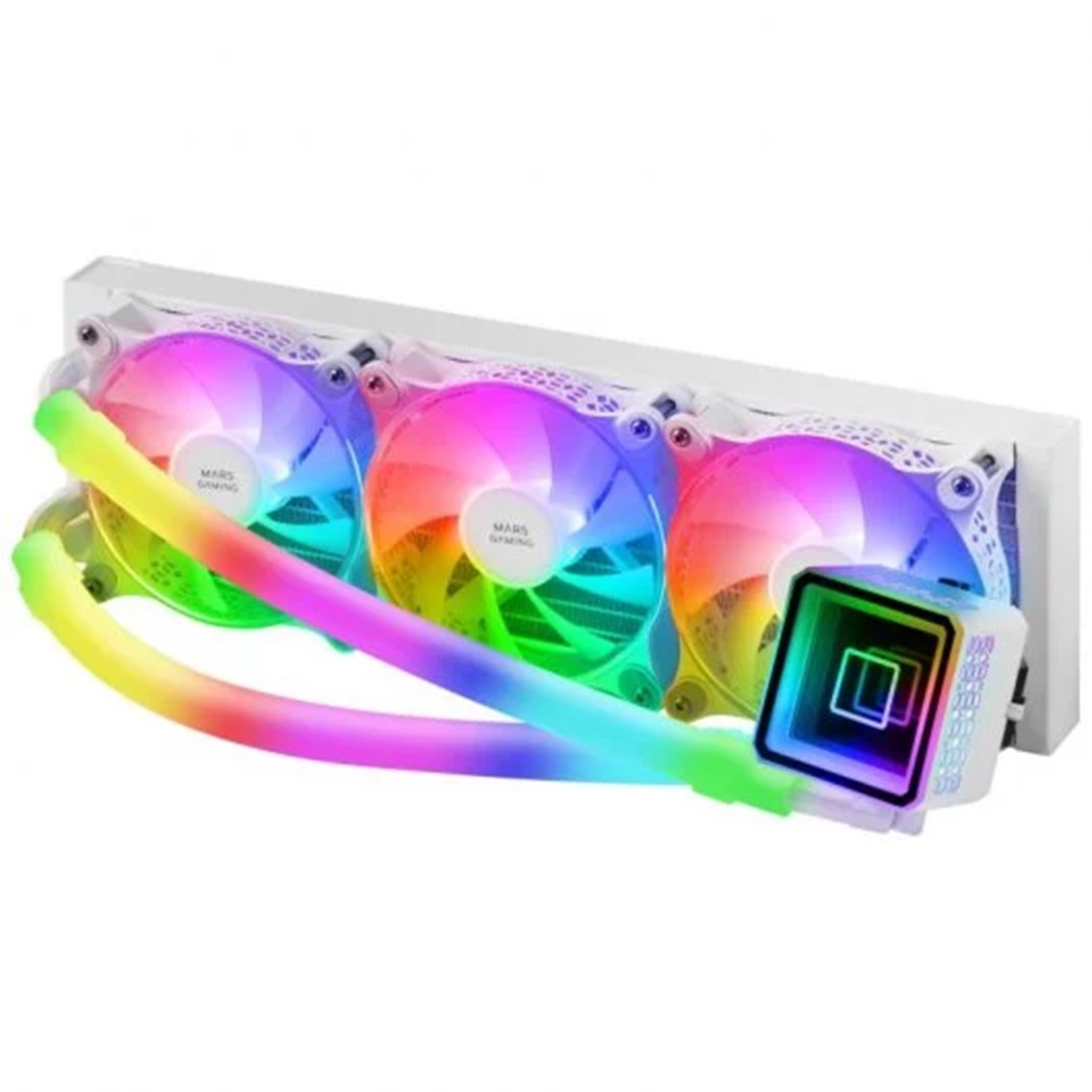 KIT REFRIGERACION LIQUIDA MARS GAMING ML-ULTRA360 BLANCO 650W 3 X 120MM RGB