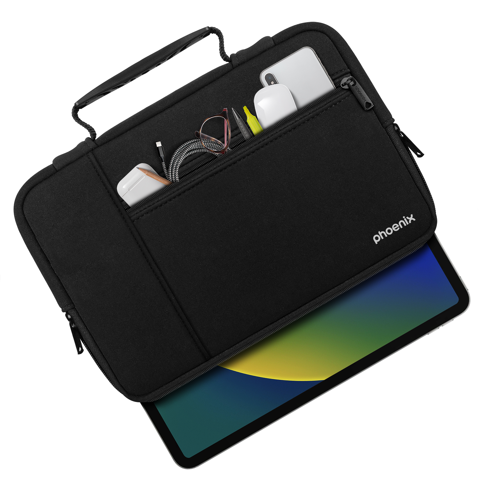 Maletin Funda Phoenix de neopreno para tablet o portatil 11" negra