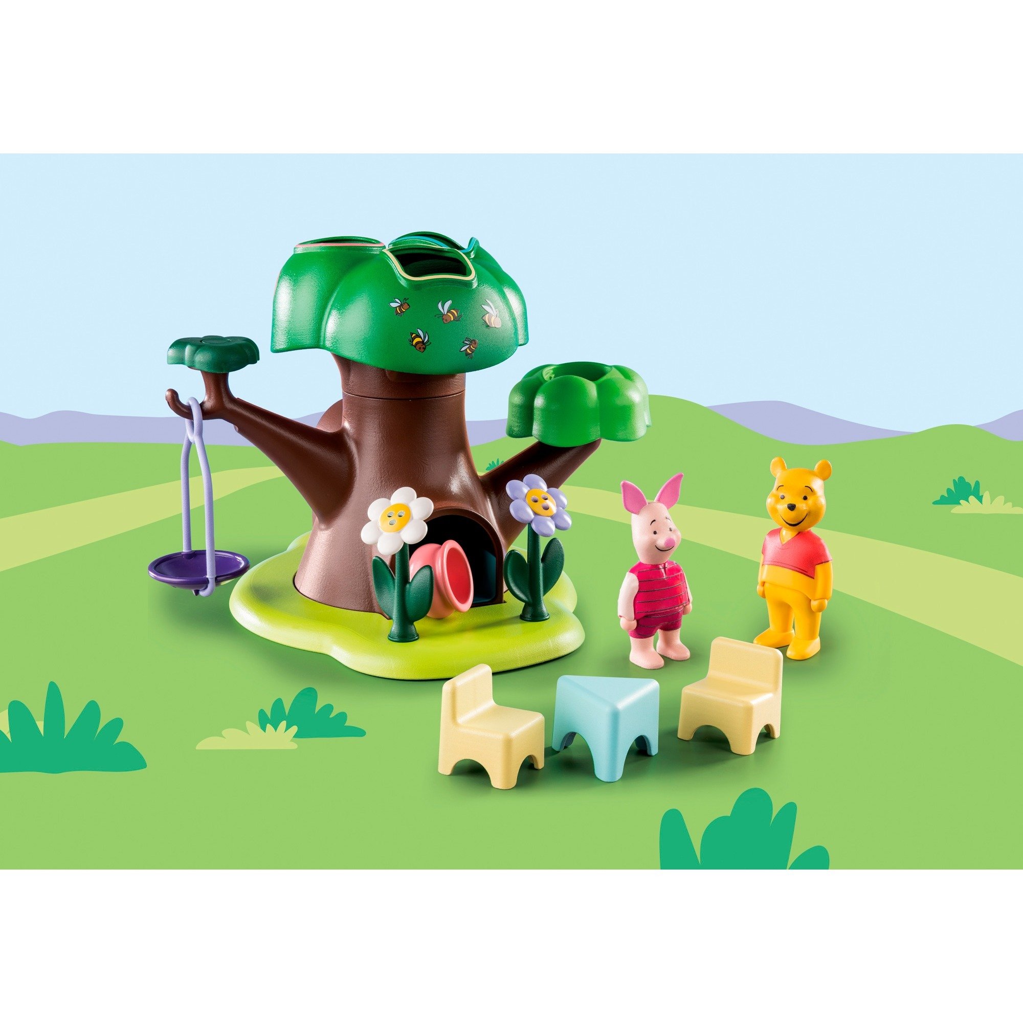 PLAYMOBIL 1.2.3 & DISNEY WINNIE THE POOH & PIGLET CASA DEL ÁRBOL