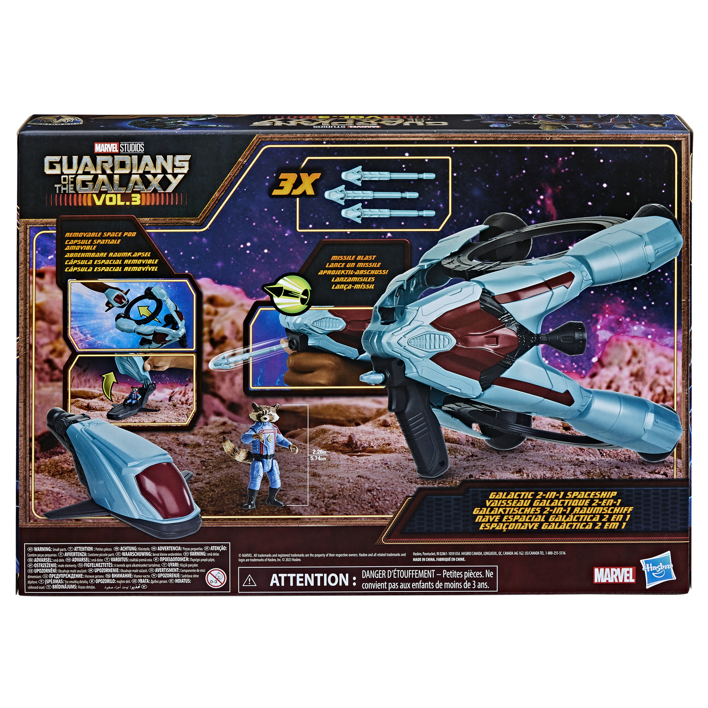 NAVE ESPACIAL GALÁCTICA HASBRO MARVEL GUARDIANES DE LA GALAXIA VOL. 3