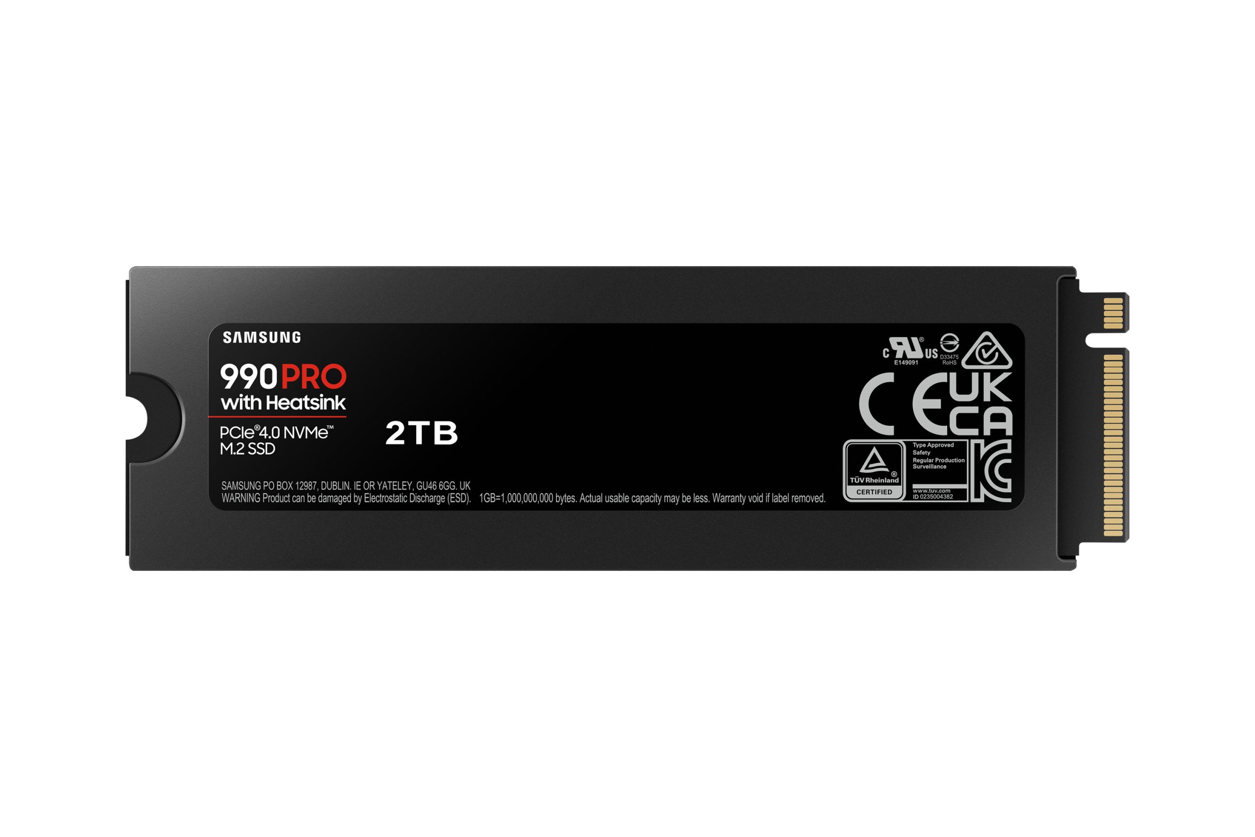 DISCO DURO INTERNO SOLIDO SSD SAMSUNG MZ-V9P2T0CW / 990 PRO / HEATSINK / 2TB / NVMe M.2