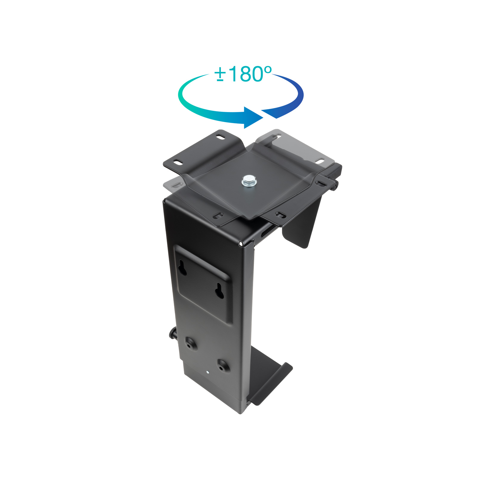 SOPORTE PARA CPU TOOQ ESCRITORIO/PARED NEGRO