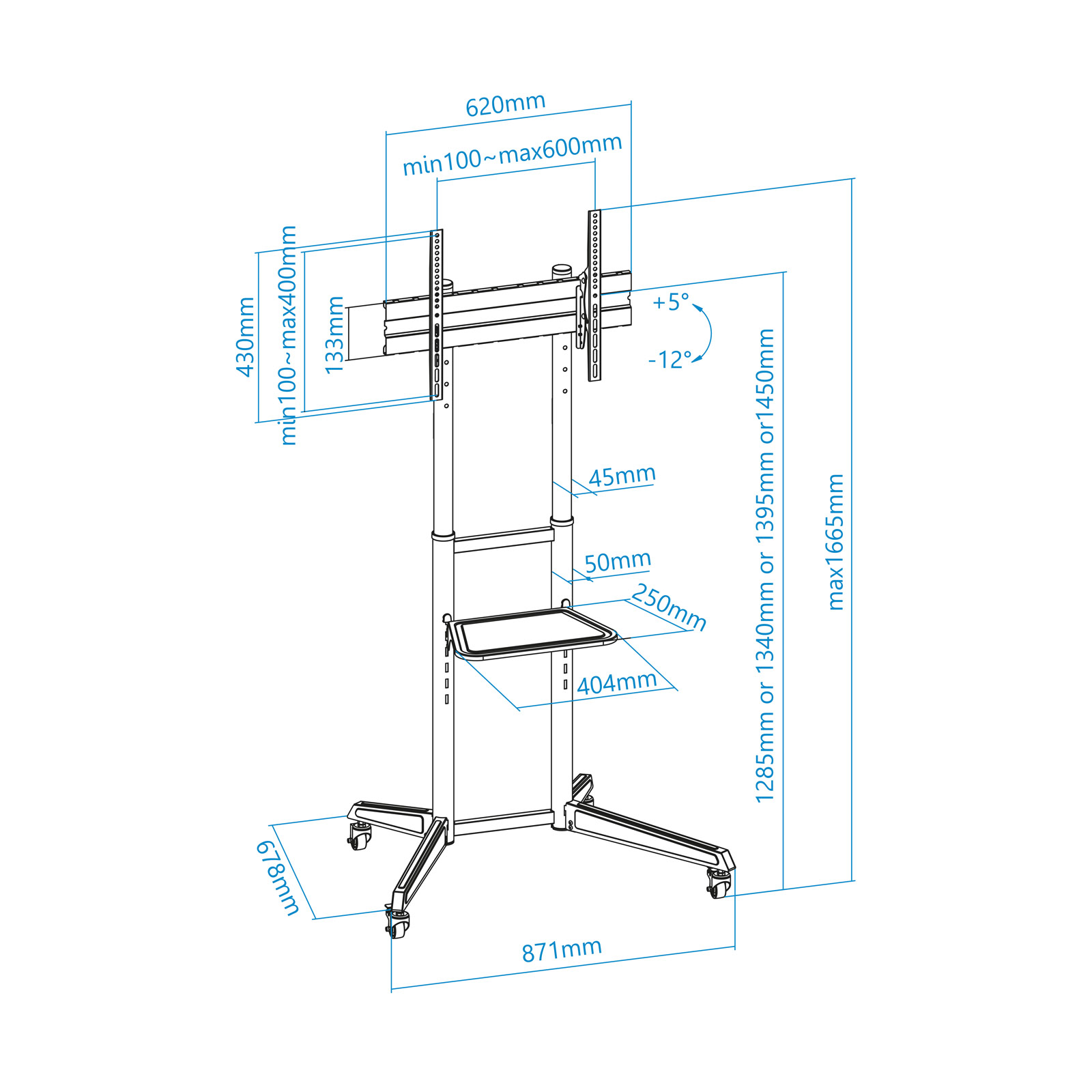 SOPORTE DE SUELO TV TOOQ FS1170M-B RAMSES 37"- 70"