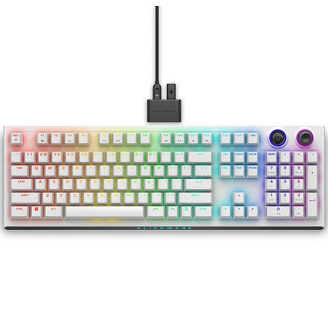 TECLADO DELL ALIENWARE TRI-MODE WIRELESS GAMING AW920K INALAMBRICO INGLES BLANCO