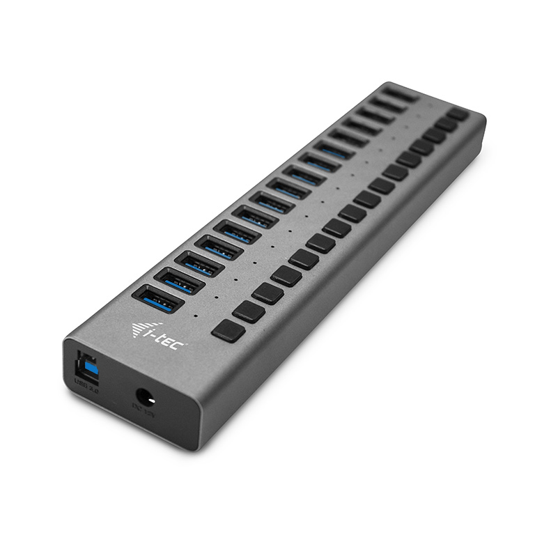 HUB I-TEC USB 3.0 DE CARGA CON 16 PUERTOS USB 3.0 Y ADAPTADOR DE ALIMENTACION 90W