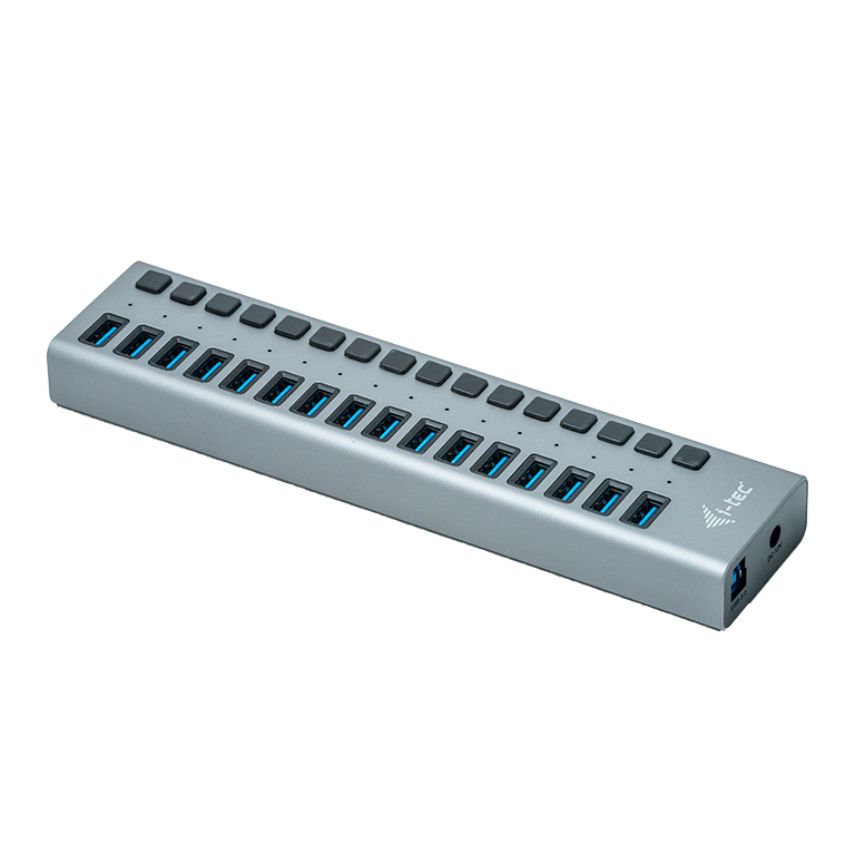 HUB I-TEC USB 3.0 DE CARGA CON 16 PUERTOS USB 3.0 Y ADAPTADOR DE ALIMENTACION 90W