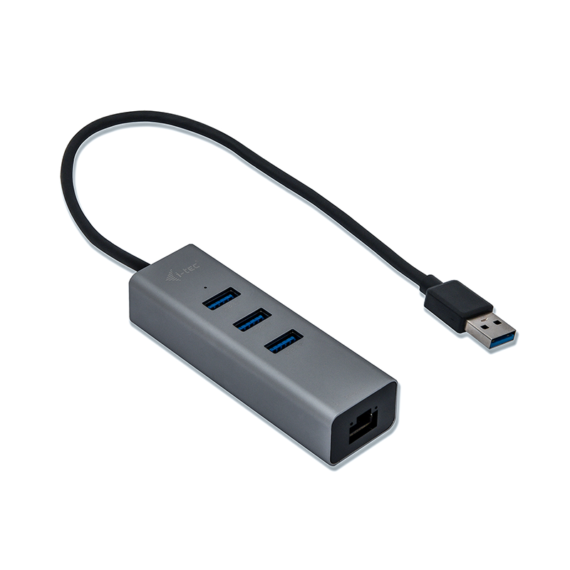 HUB I-TEC USB 3.0 CON 3 PUERTOS USB 3.0 Y ETHERNET GLAN RJ-45