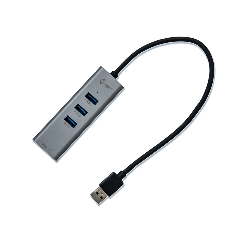 HUB I-TEC USB 3.0 CON 3 PUERTOS USB 3.0 Y ETHERNET GLAN RJ-45