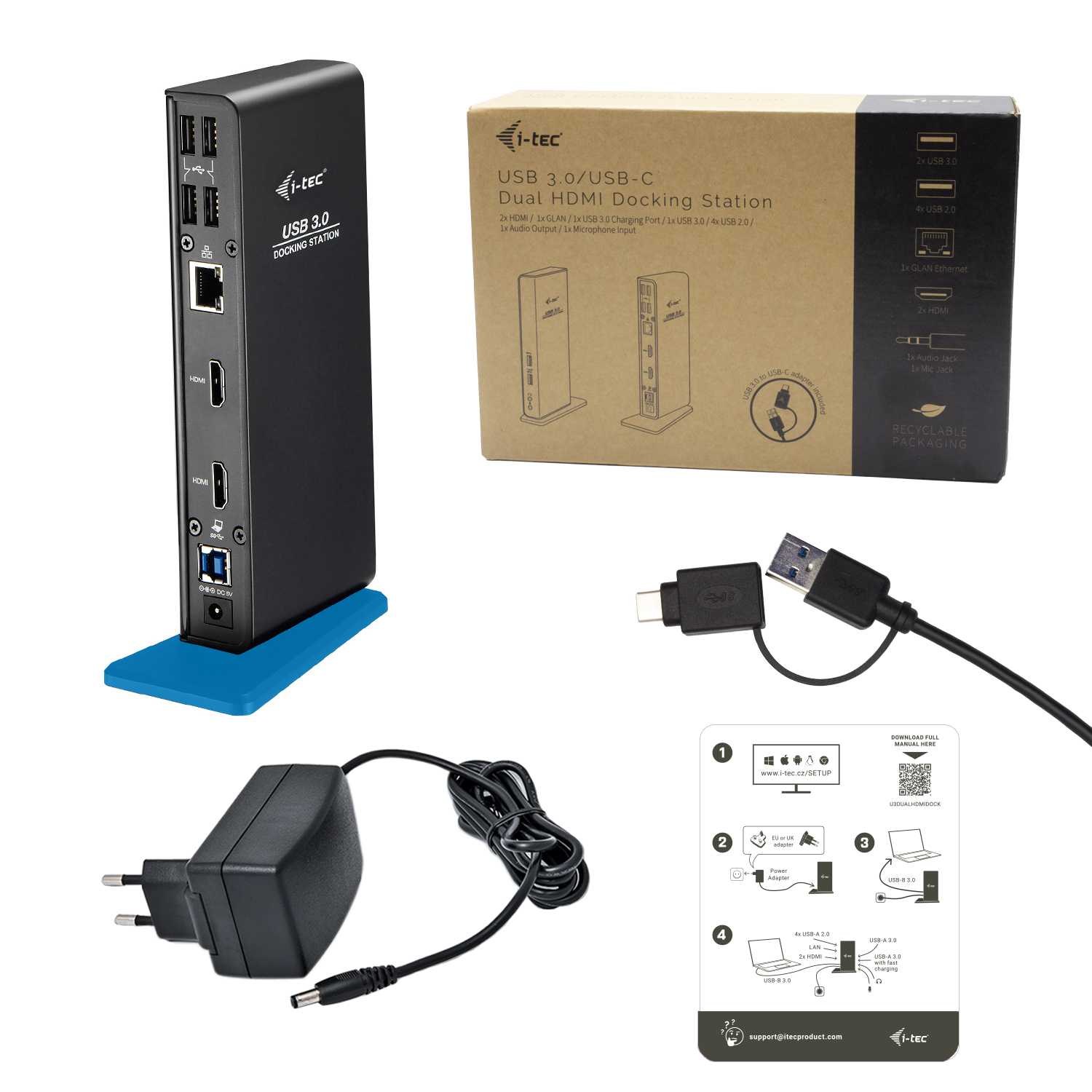DOCKING STATION UNIVERSAL I-TEC USB 3.0/USB-C 2X HDMI
