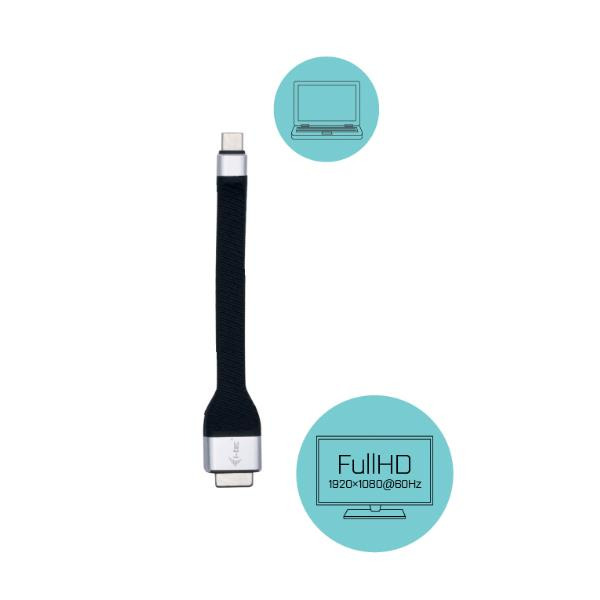 ADAPTADOR I-TEC USB-C A VGA - FHD/60HZ CON CABLE FLEXIBLE 11.5CM