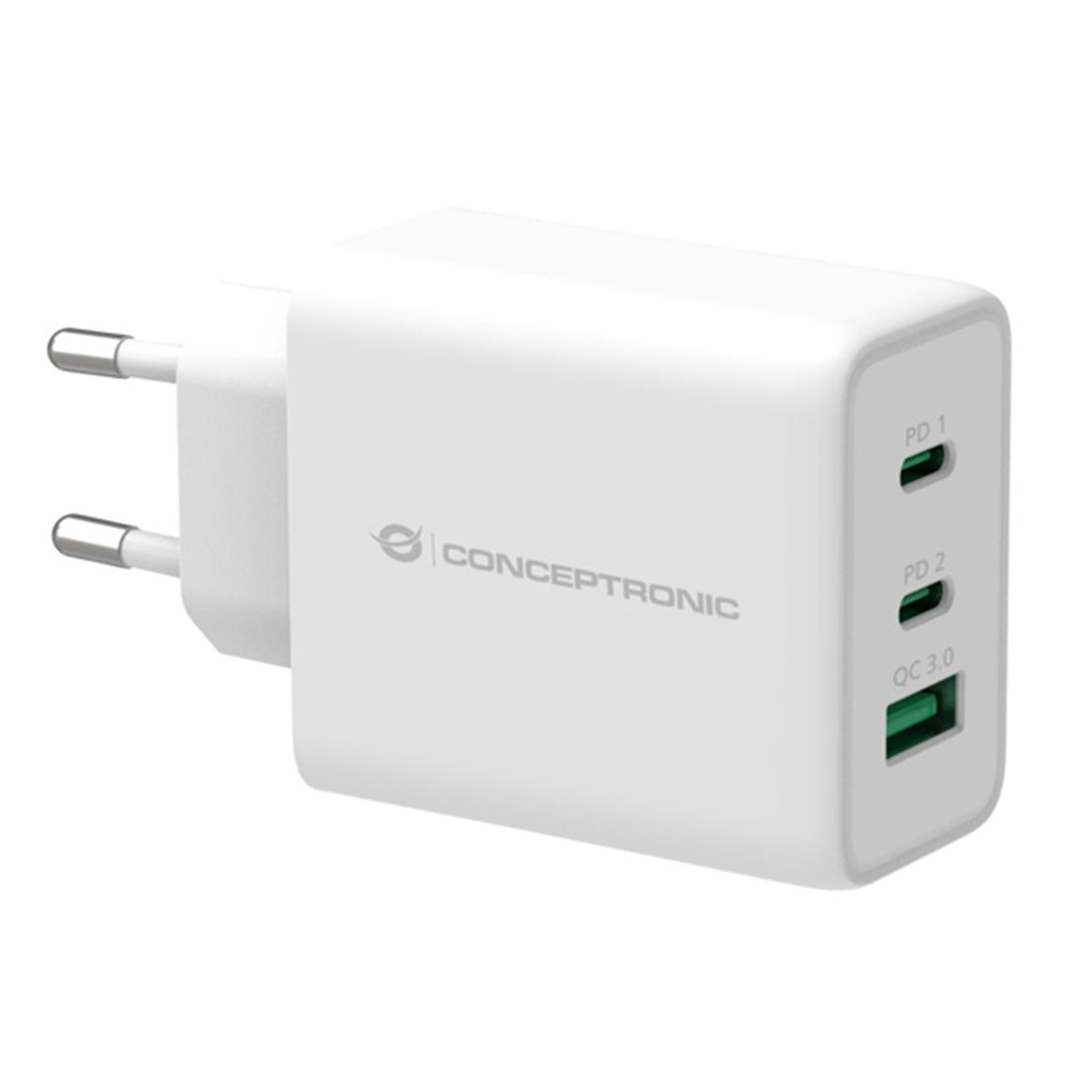 CARGADOR CONCEPTRONIC CARGA RAPIDA PD 1 PUERTO USB TIPO A / 2 PUERTOS USB TIPO C / ALTHEA / 65W / BLANCO