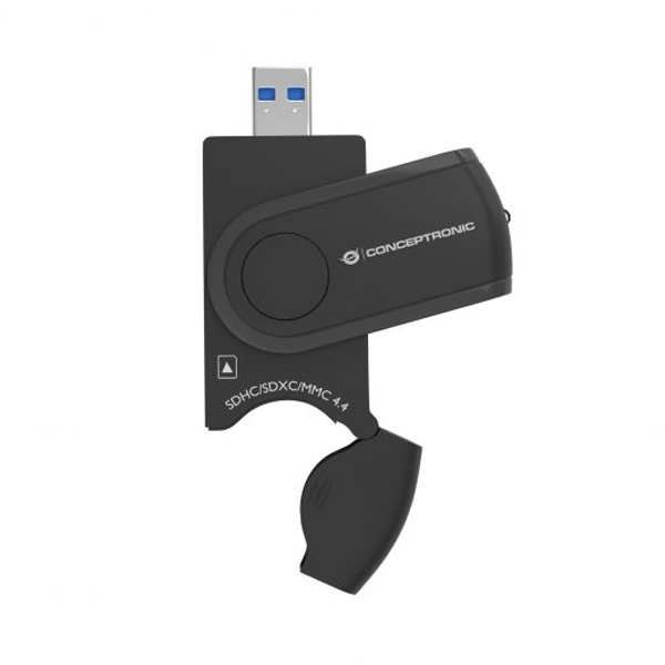 LECTOR DE TARJETAS EXTERNO USB 3.0 4 EN 1 CONCEPTRONIC BIAN04B SD/SDHC/SDXC MICRO SD/ T FLASH