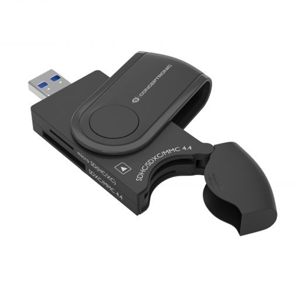 LECTOR DE TARJETAS EXTERNO USB 3.0 4 EN 1 CONCEPTRONIC BIAN04B SD/SDHC/SDXC MICRO SD/ T FLASH