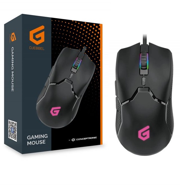 MOUSE RATON GAMING CONCEPTRONIC DJEBBEL04B OPTICO / USB / 7200DPI