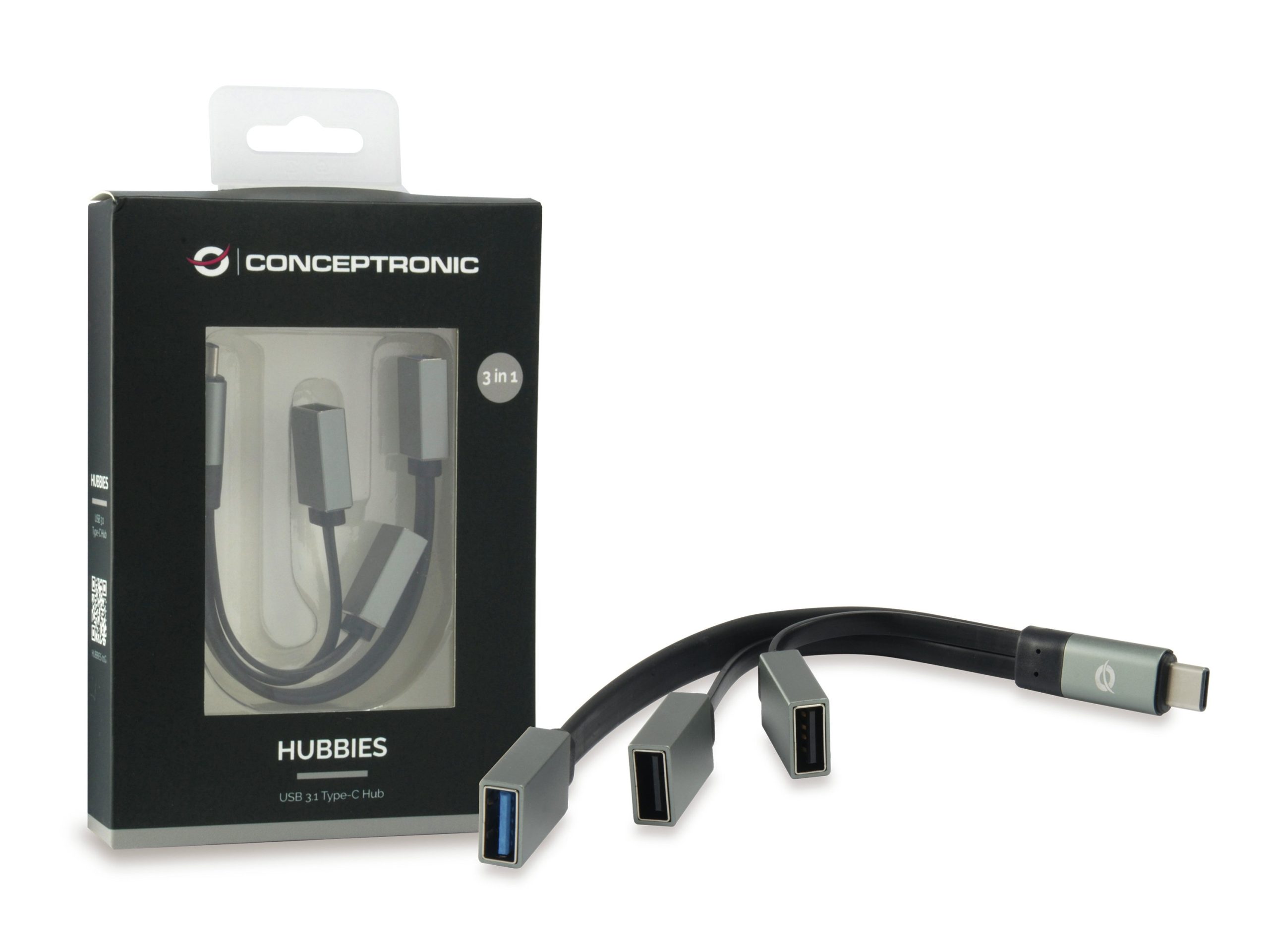 HUB USB TIPO C CONCEPTRONIC HUBBIES01G 1 X USB 3.0 / 2 X USB 2.0