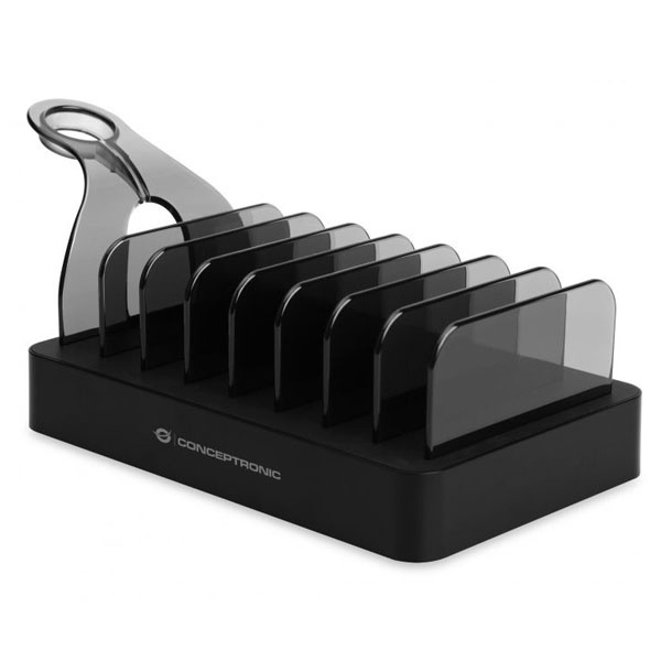 ESTACION DE CARGA CONCEPTRONIC OZUL02B PD 6 X USB TIPO A / 2 X USB TIPO C / 75W