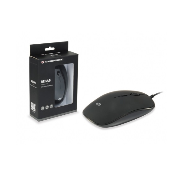 MOUSE RATON CONCEPTRONIC REGAS01B OPTICO/ USB/ 1200DPI