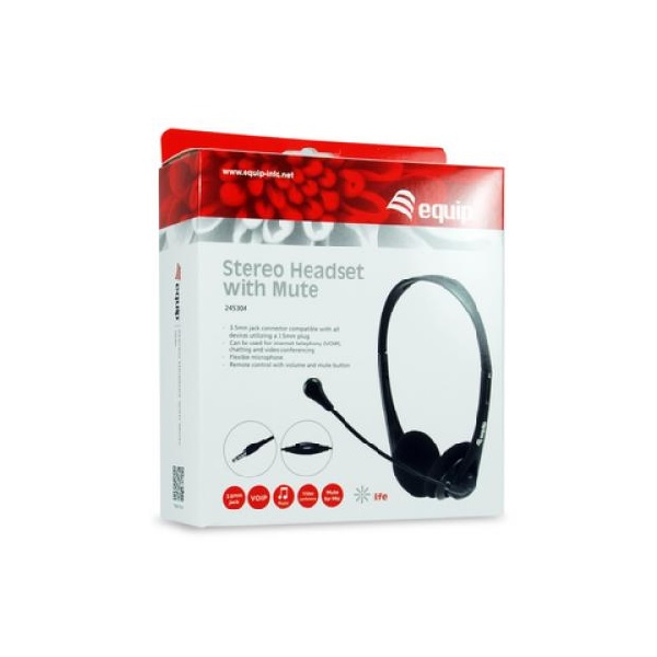 AURICULARES EQUIP LIFE 245304 JACK 3.5MM NEGRO