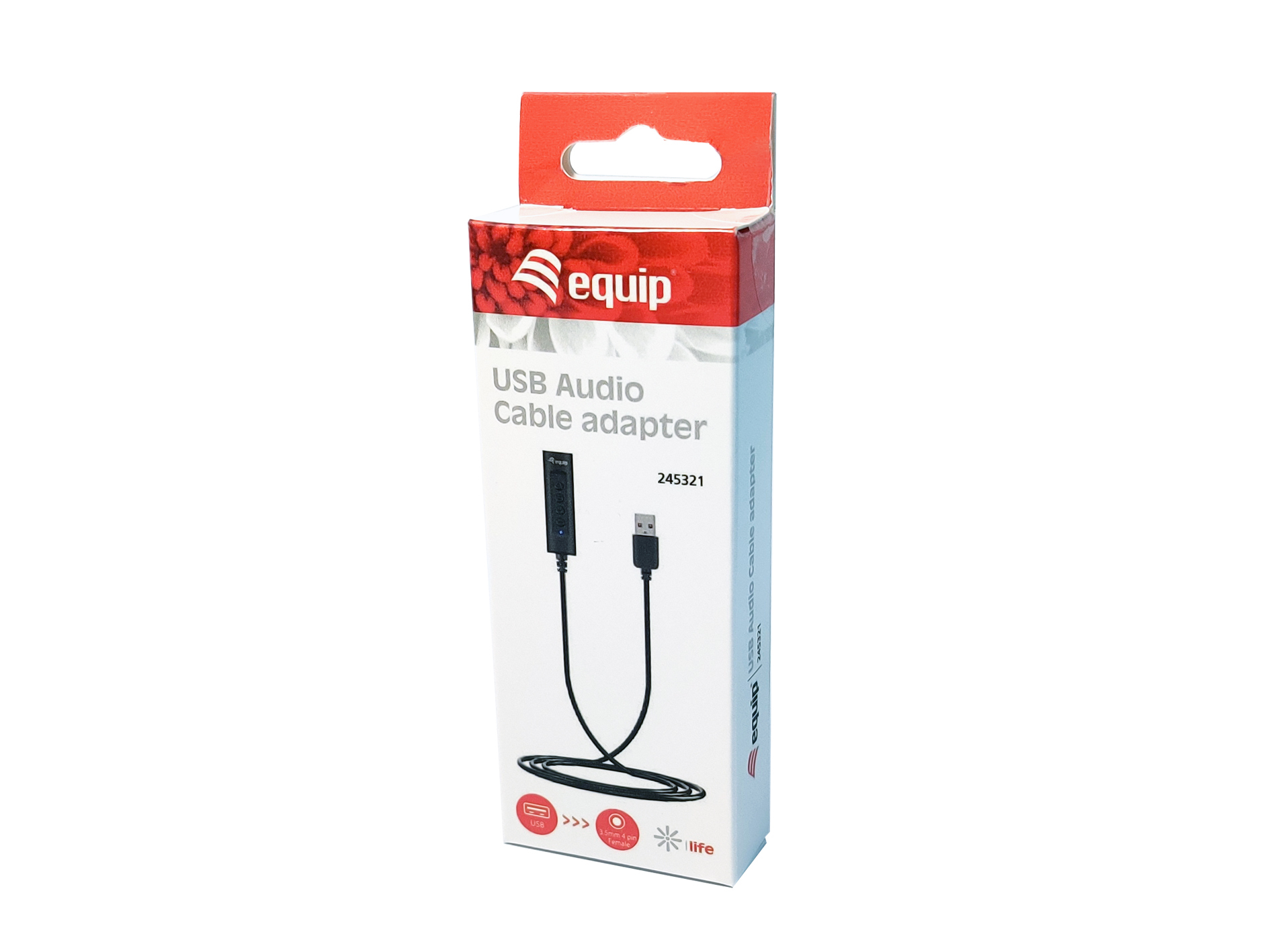 CABLE ADAPTADOR DE AUDIO EQUIP LIFE JACK 3.5MM / USB TIPO A