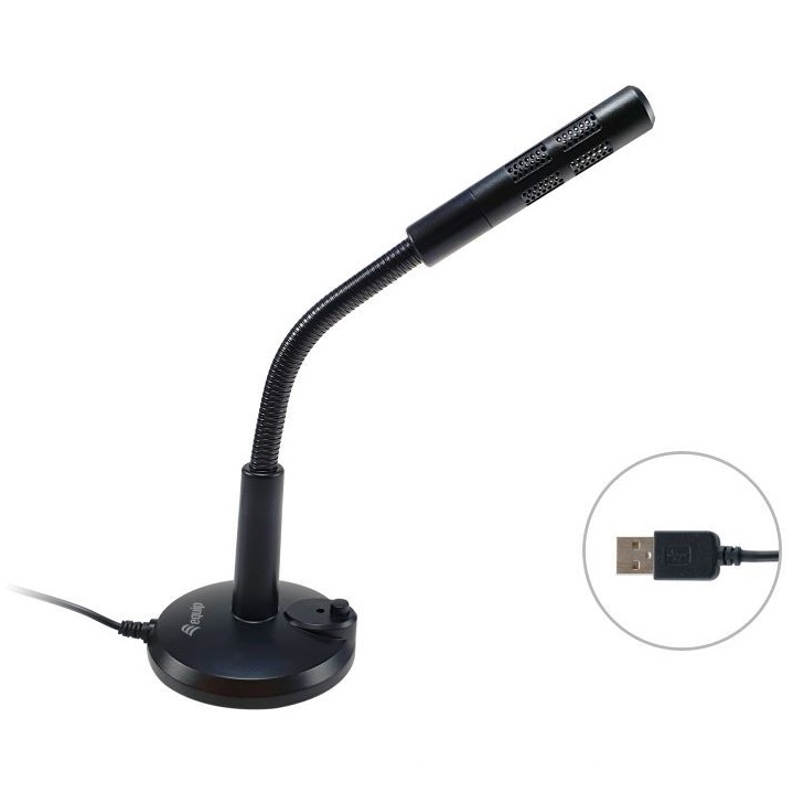 MICROFONO SOBREMESA EQUIP ONMIDIRECCIONAL USB BRAZO FLEXIBLE BOTON MUTE
