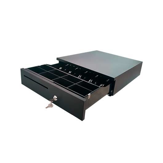 CAJON PORTAMONEDAS 10POS LB-405B1 NEGRO 405X420 MM 5 BILL 8 MON RJ12 MICROSIWTCH TPV CP-405N