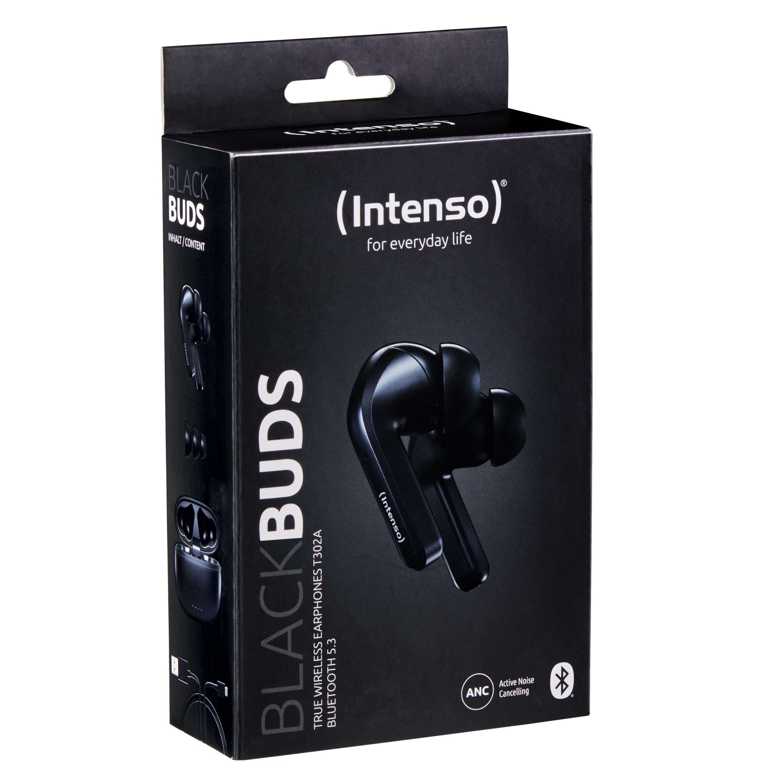 AURICULARES BLUETOOTH INTENSO BUDS T300A TWS CON ANC NEGRO INALAMBRICO