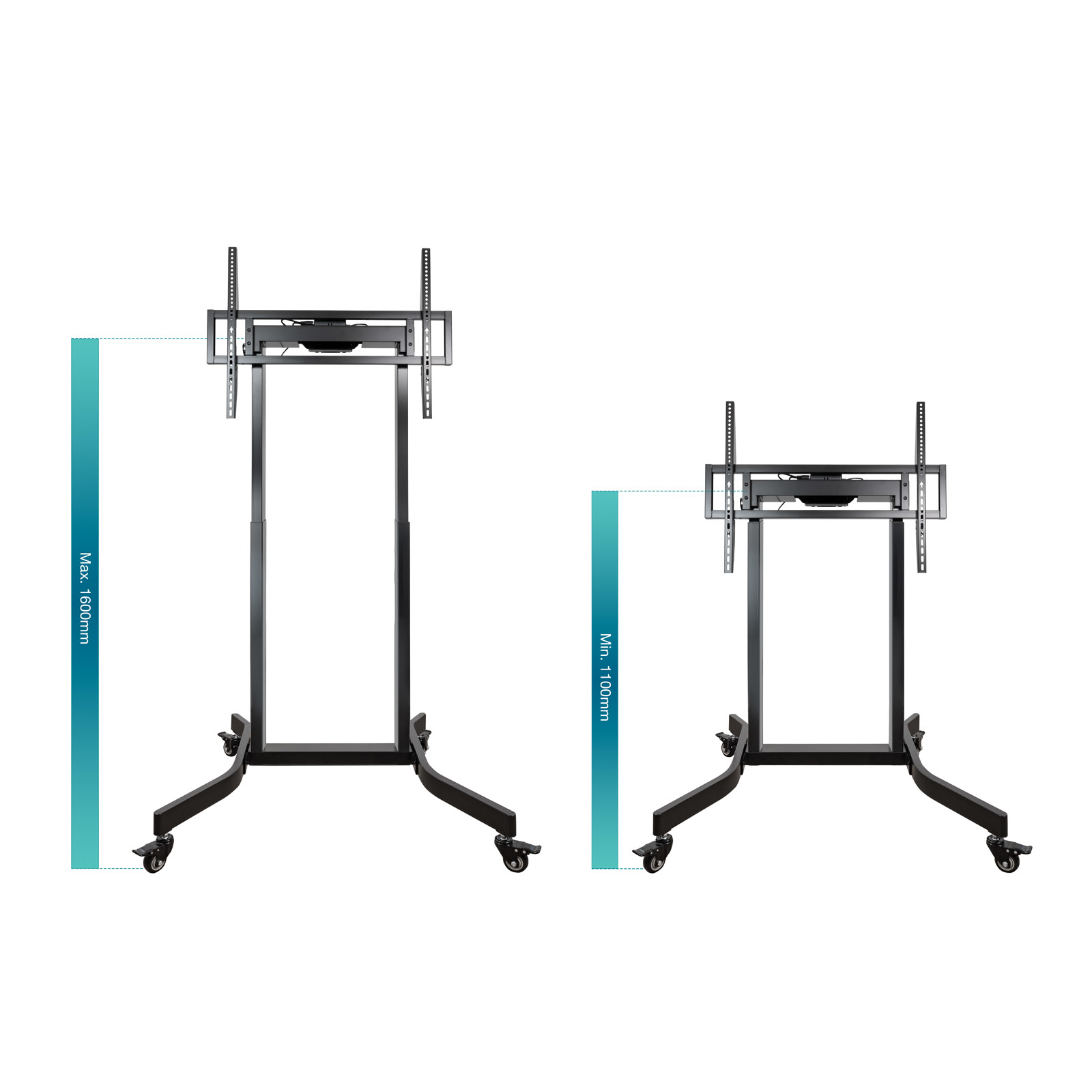 SOPORTE SUELO TOOQ RUEDAS ELÉCTRICO LUX 55"-100