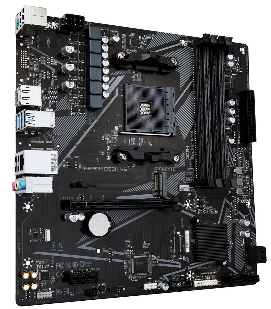 PLACA BASE GIGABYTE BASE A520M DS3H V2 MATX AM4