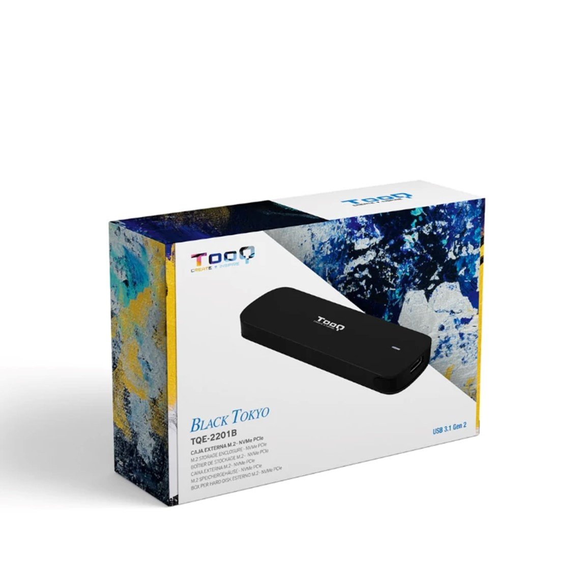 CARCASA DISCO DURO TOOQ TQE-2201R PARA SSD M.2 USB-C NEGRA