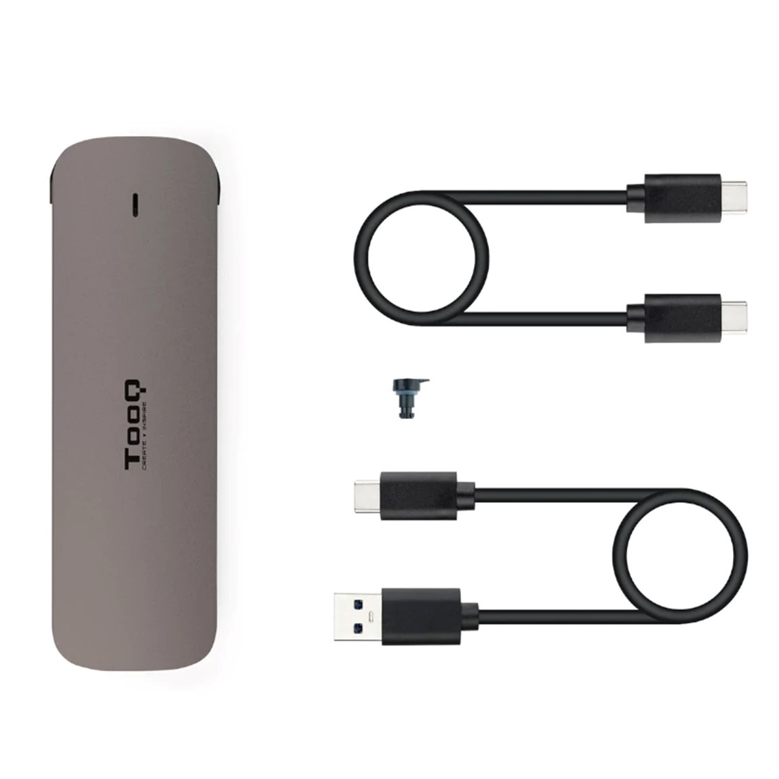 CARCASA DISCO DURO TOOQ TQE-2202BR PARA SSD M.2 USB TIPO C MARRON