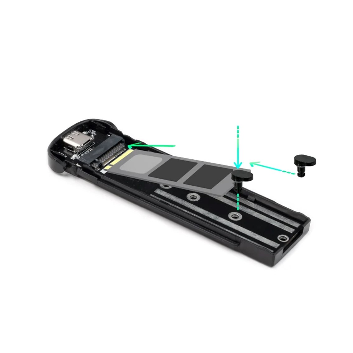 CARCASA DISCO DURO TOOQ TQE-2201R PARA SSD M.2 USB-C AZUL