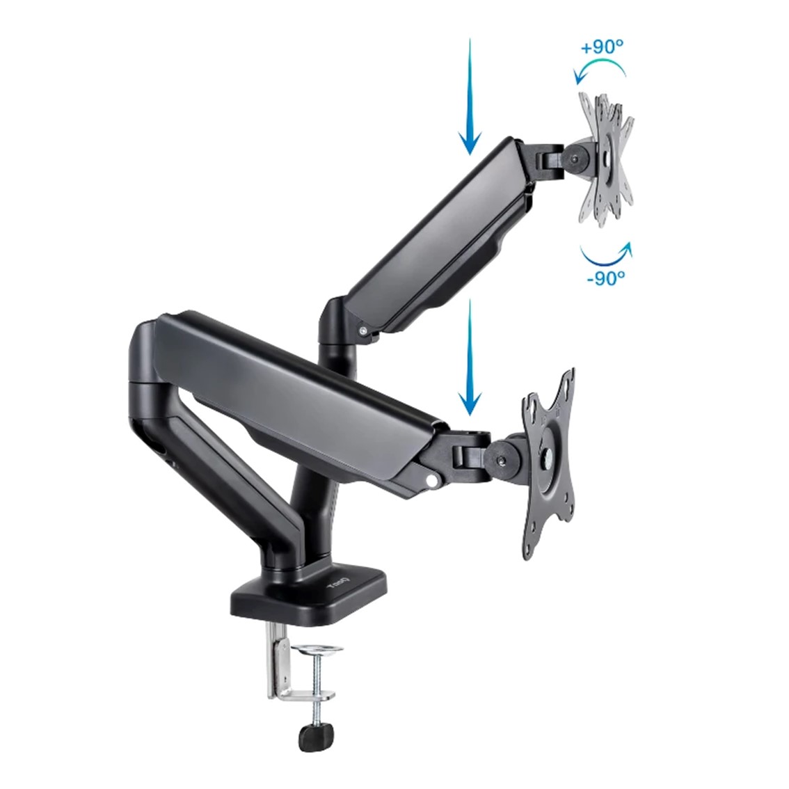 SOPORTE MESA TOOQ 2 BRAZOS HASTA 32" 100X100 MAX 9KG