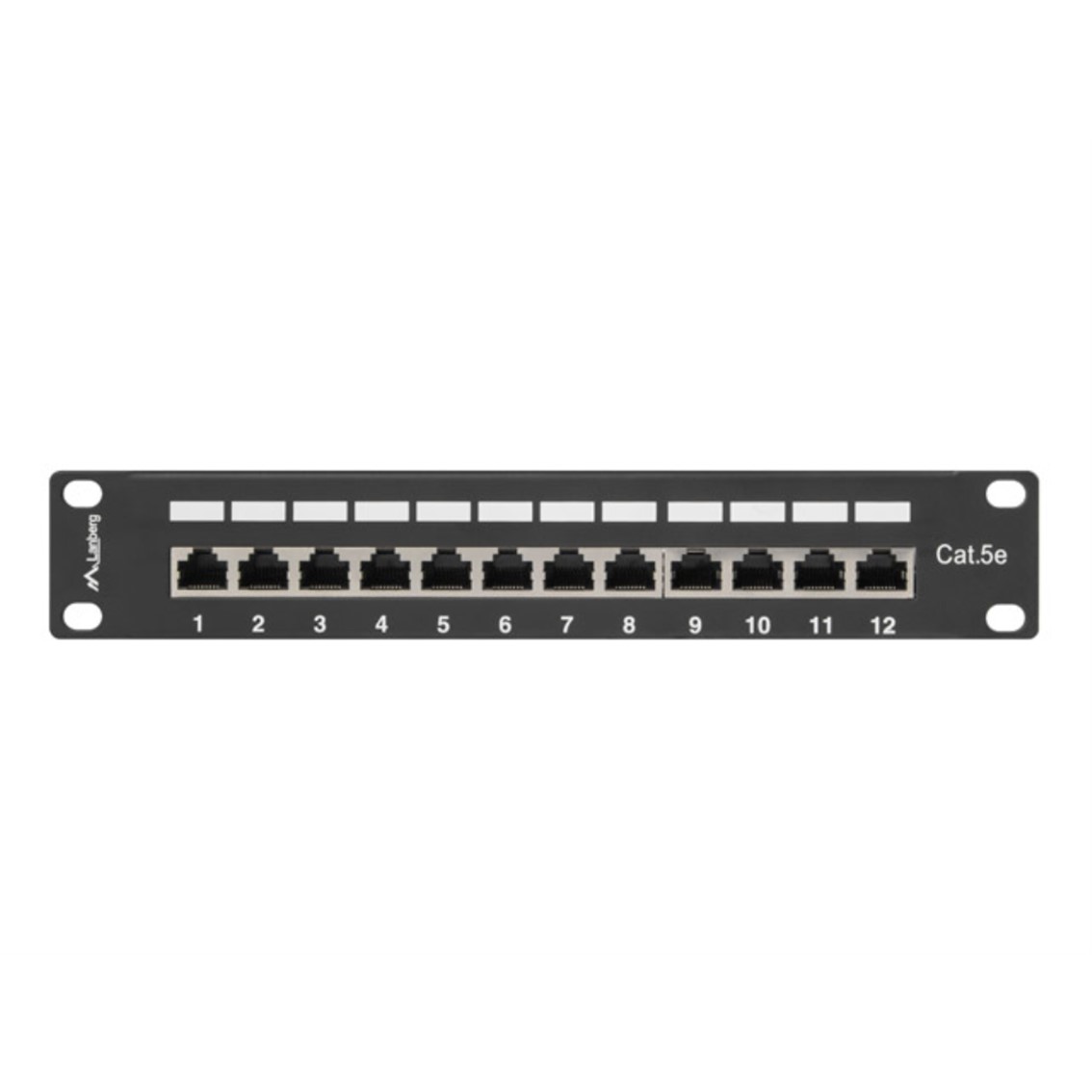 PATCH PANEL LANBERG 12 PUERTOS 1U CAT.6 10" BLINDADO NEGRO