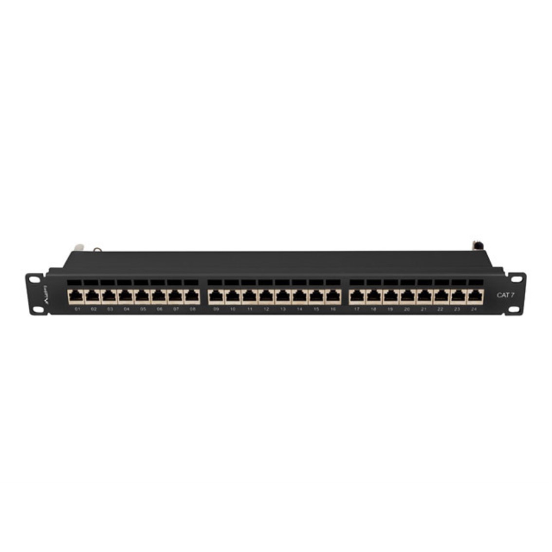 PATCH PANEL LANBERG 24 PUERTOS 1U CAT.7 FTP 19" NEGRO