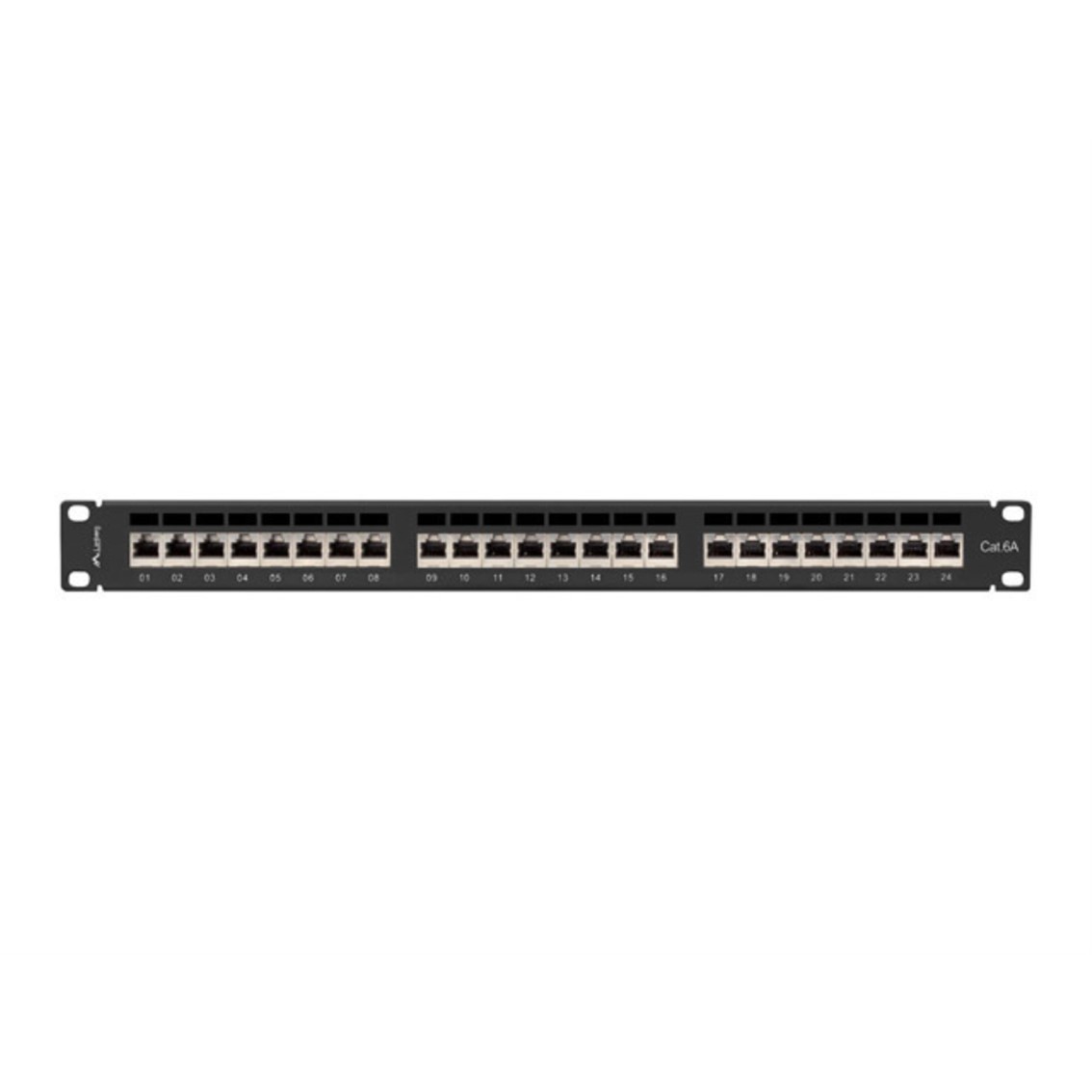 PATCH PANEL LANBERG 24 PUERTOS 1U CAT.6A FTP 19" NEGRO