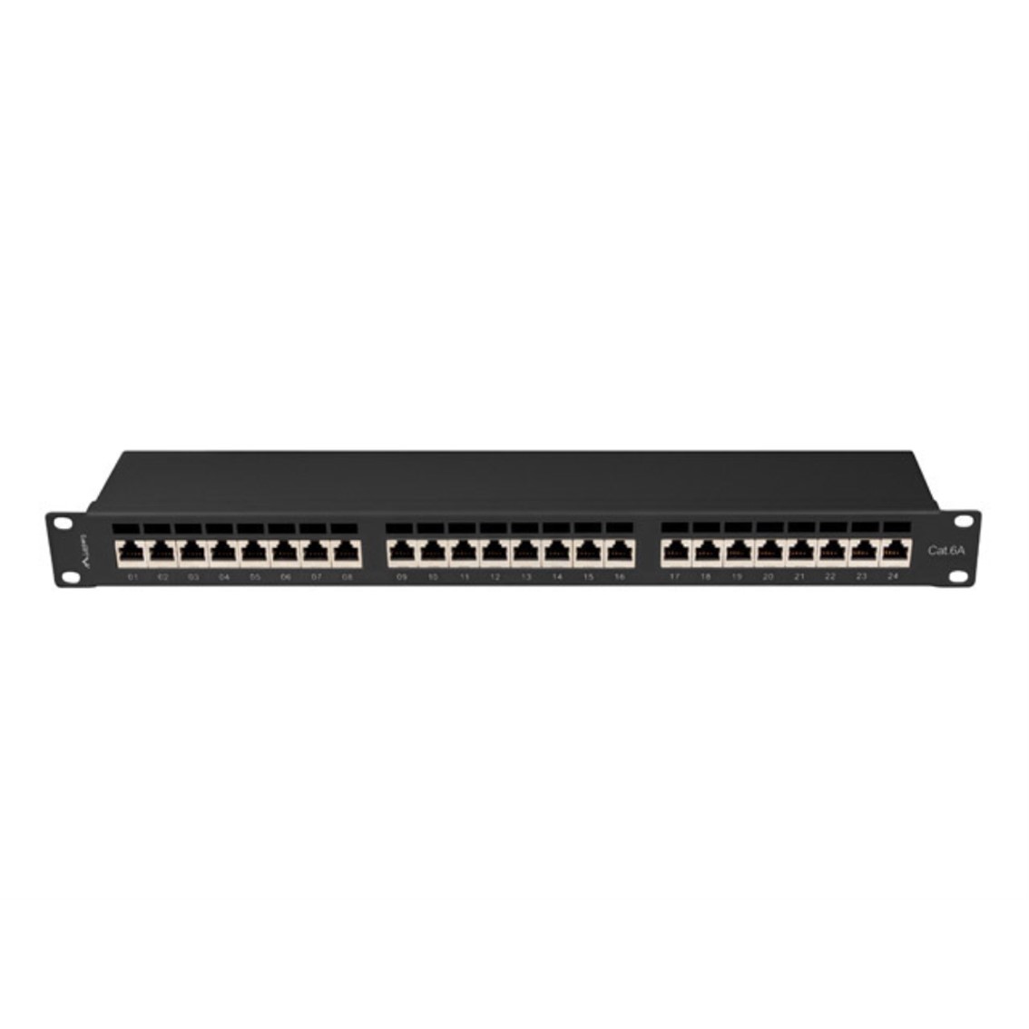 PATCH PANEL LANBERG 24 PUERTOS 1U CAT.6A FTP 19" NEGRO