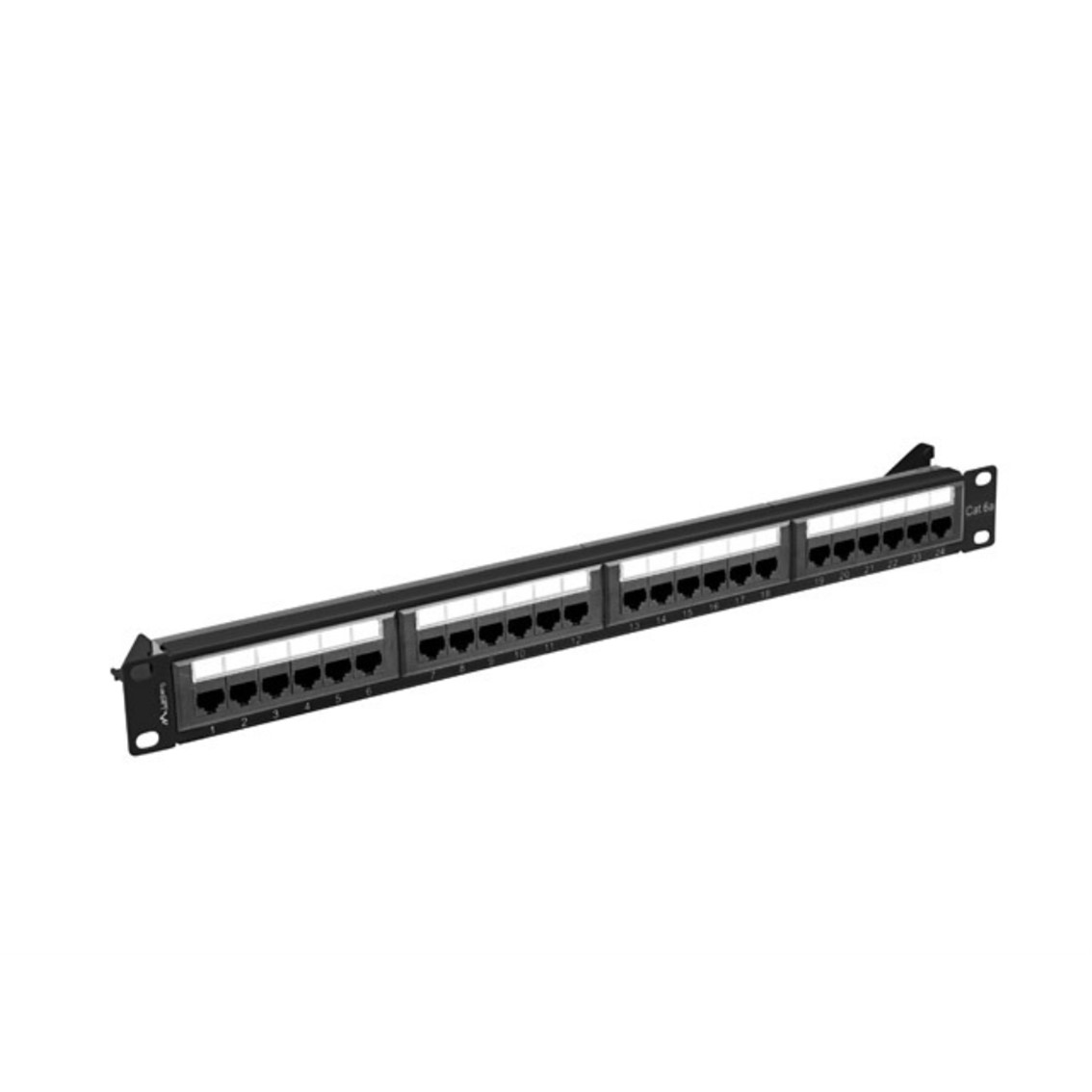 PATCH PANEL LANBERG 24 PUERTOS 1U CAT.6A UTP 19" NEGRO