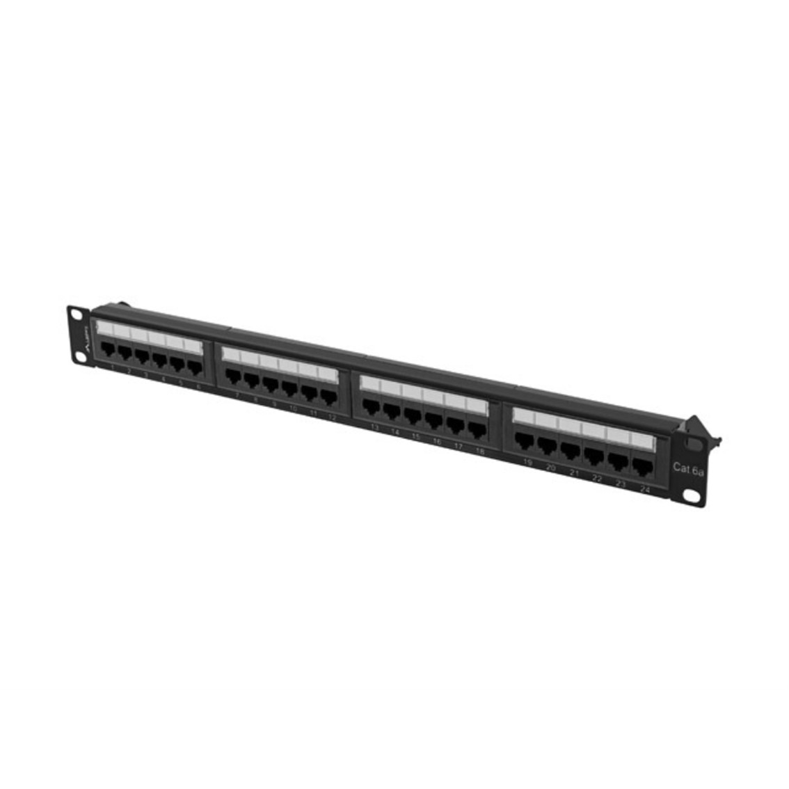 PATCH PANEL LANBERG 24 PUERTOS 1U CAT.6A UTP 19" NEGRO