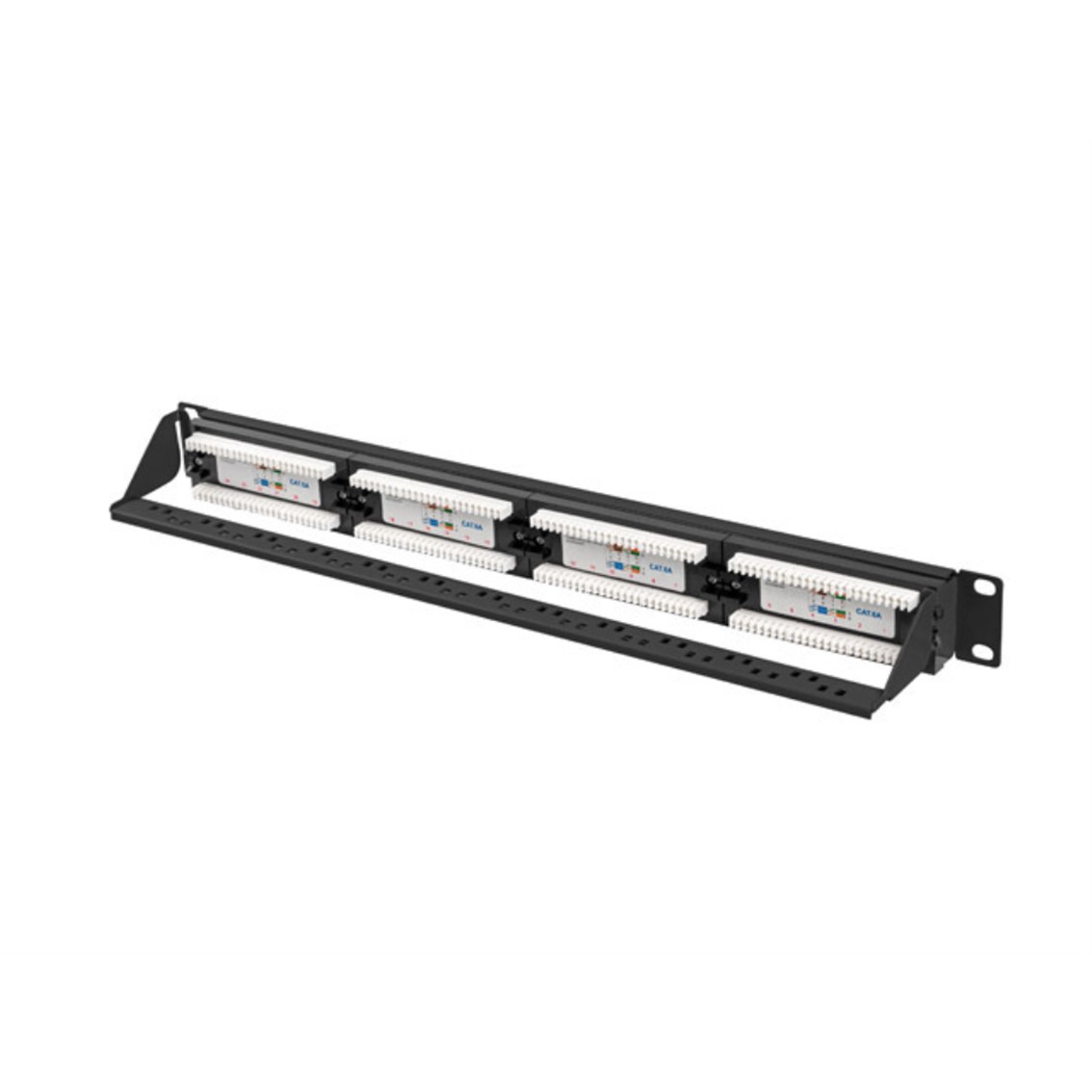 PATCH PANEL LANBERG 24 PUERTOS 1U CAT.6A UTP 19" NEGRO