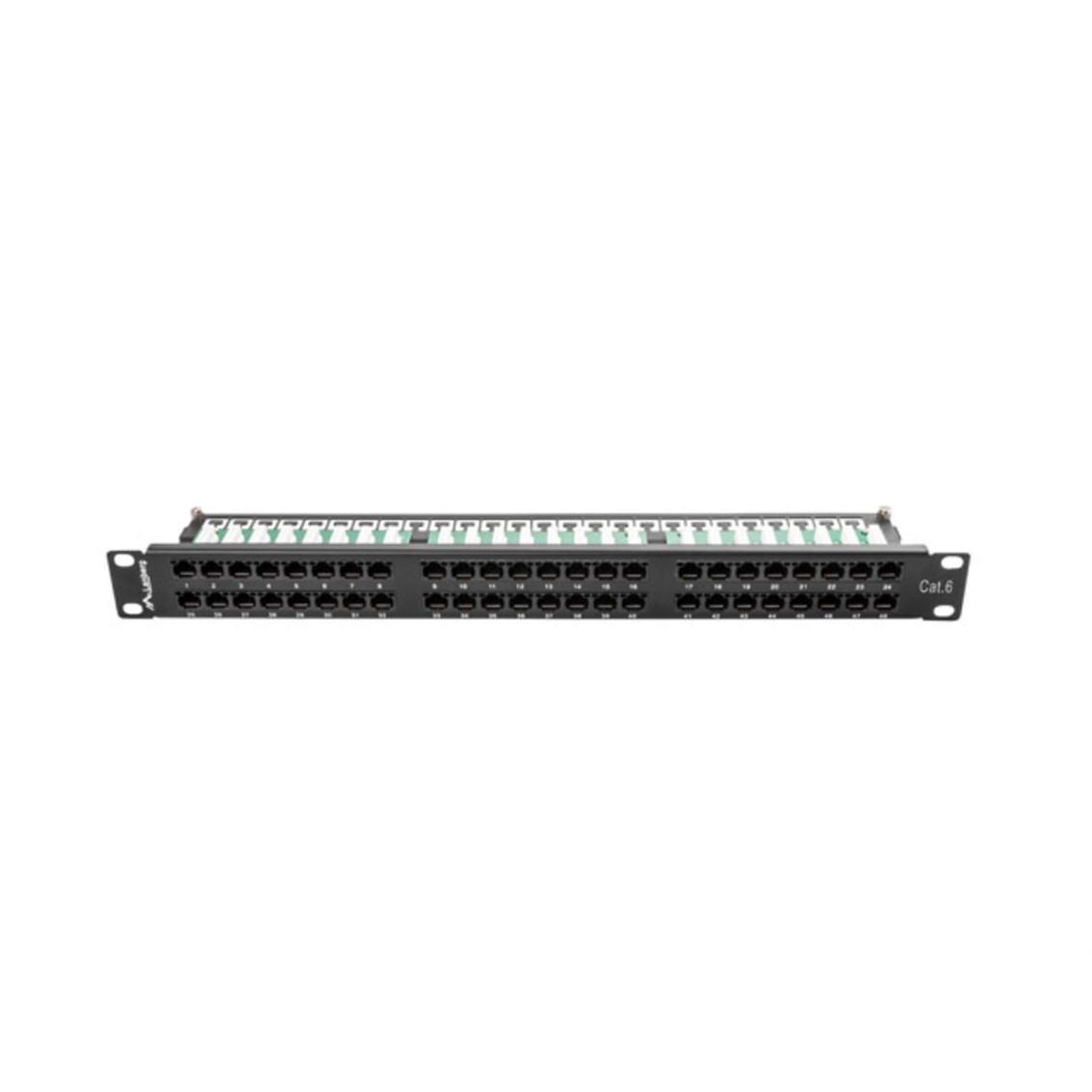 PATCH PANEL LANBERG 48 PUERTOS 1U CAT.6 19" NEGRO