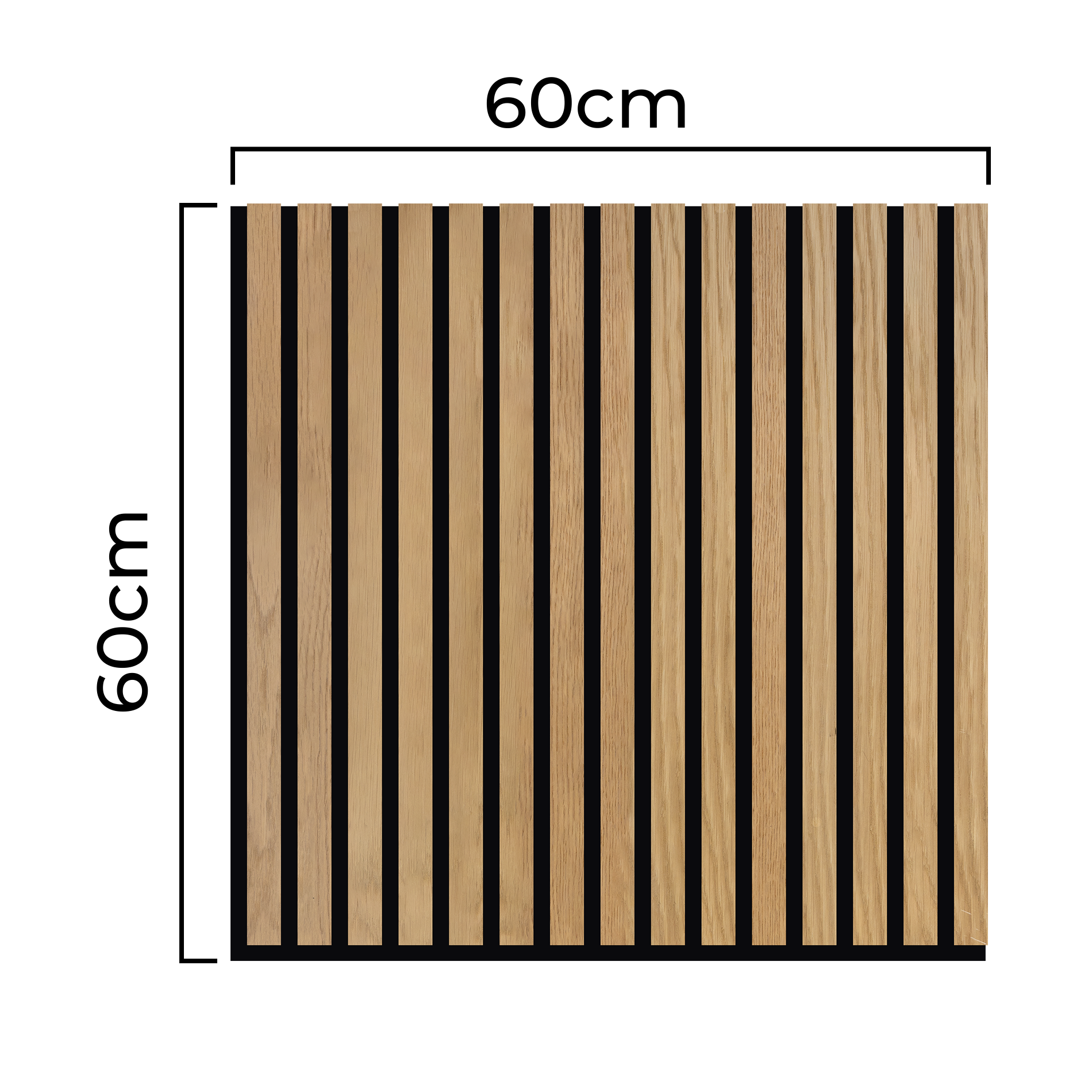 Phoenix Artpanel Panel Acustico Decorativo de Madera 60 x 60 4 Piezas Color Roble