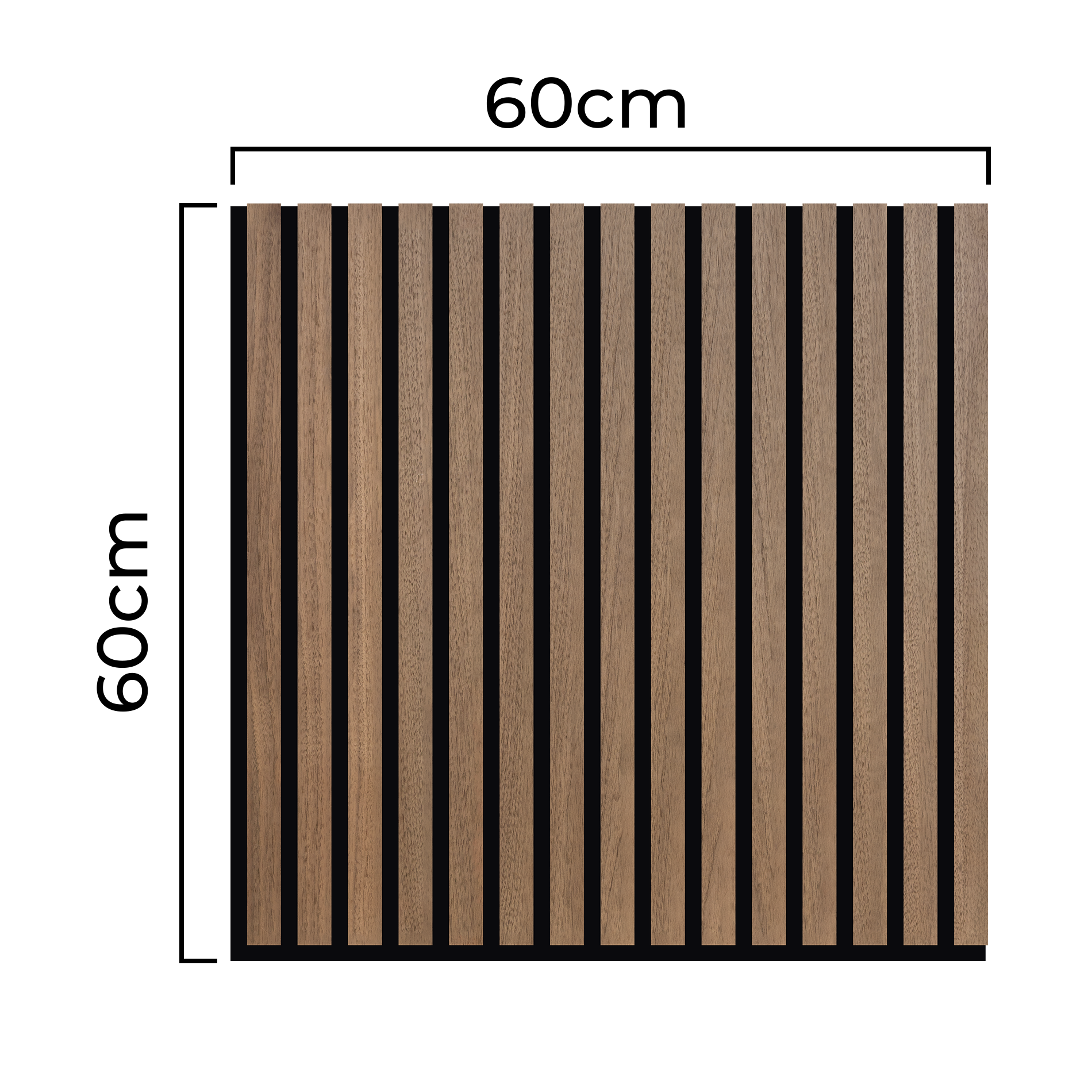 Phoenix Artpanel Panel Acustico Decorativo de Madera 60 x 60 8 Piezas Walnut