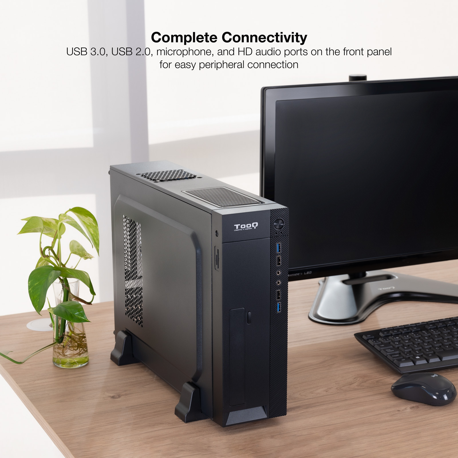 CAJA ORDENADOR TOOQ SLIM MATX TQC-3008U3CD 500W LECTOR TARJETAS