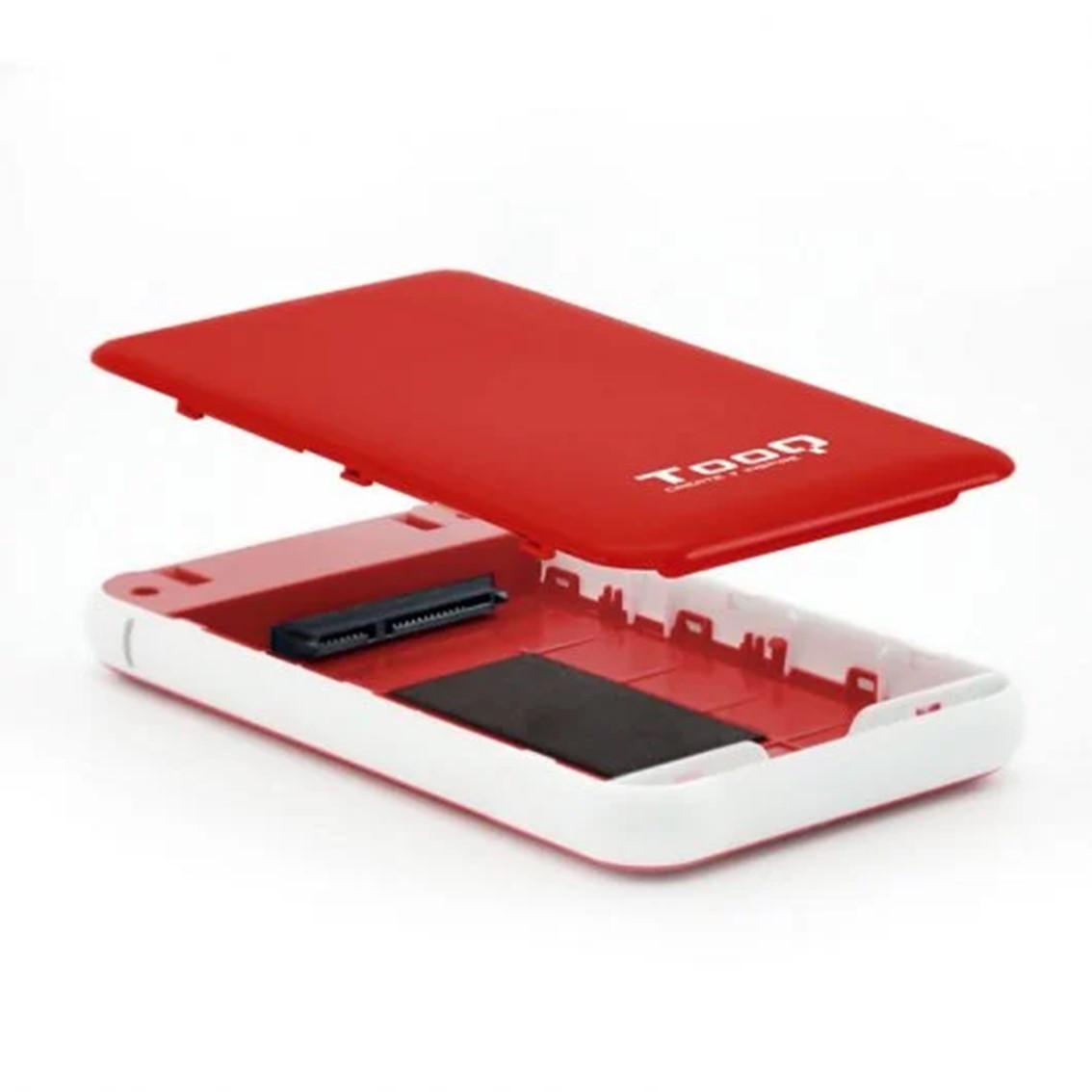 CARCASA DISCO DURO TOOQ TQE-2528R 2.5" SATA3 MICRO USB ROJA